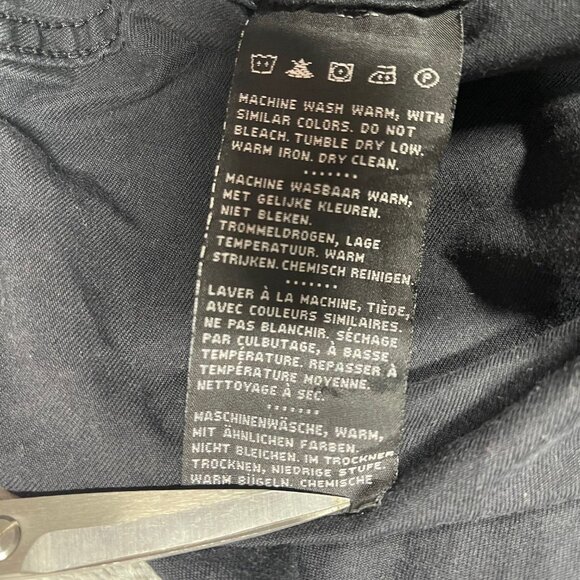 Harley-Davidson Sleeveless Button-Up Shirt Mens L Black Orange White Distressed - Picture 4 of 8